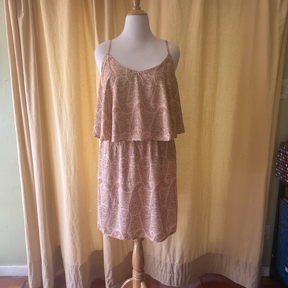 Old Navy Pink Sequin Tiered Sundress